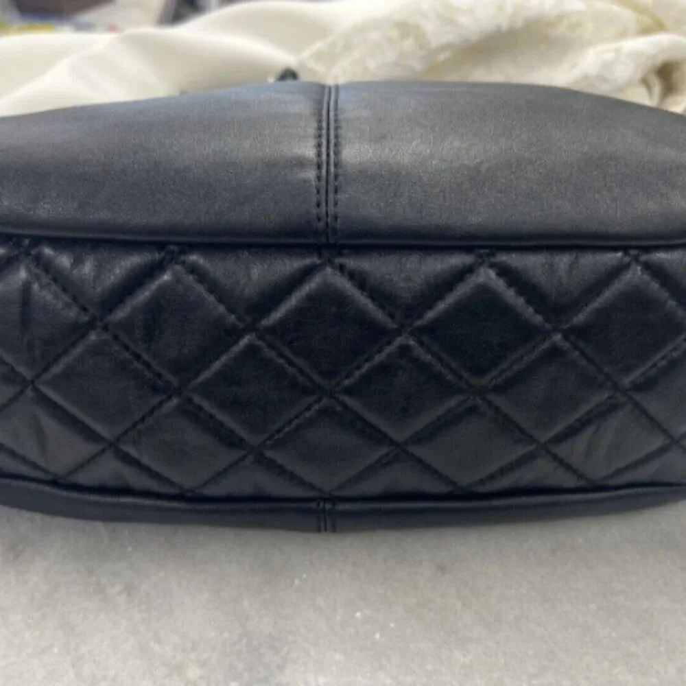 Chanel Lambskin Quilted Large Trianon Messenger Flap black